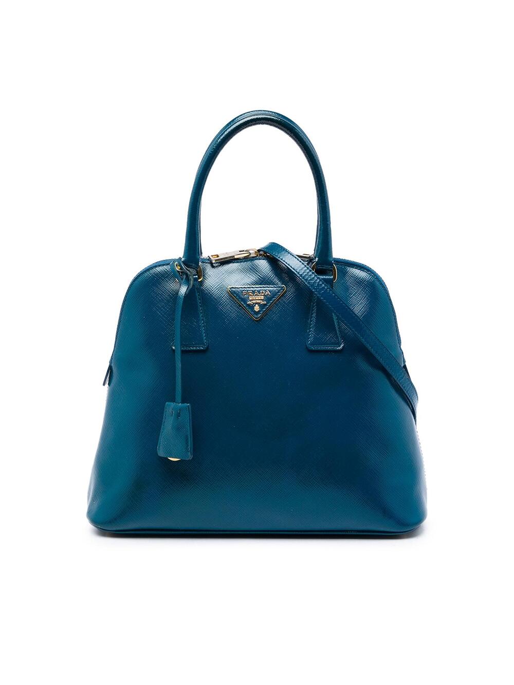 Prada Saffiano Vernice Dome Satchel #368378P80B